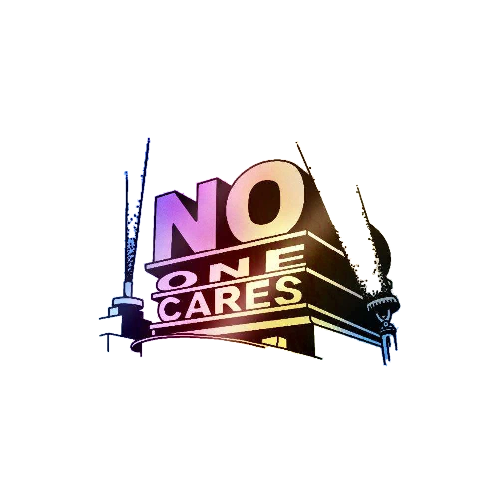 No One Cares Holographic Sticker